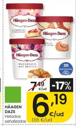Eroski HÄAGEN DAZS Helados señalizados oferta