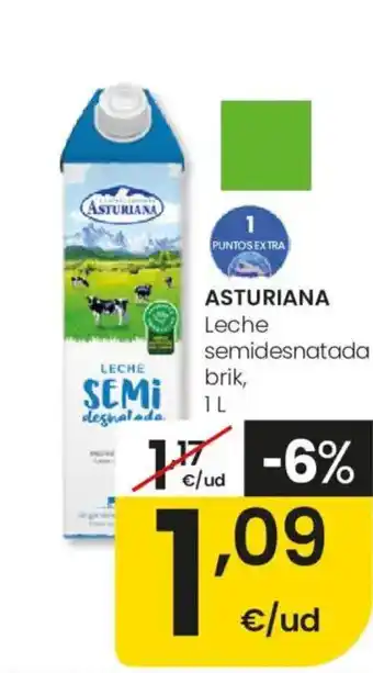 Eroski ASTURIANA Leche semidesnatada oferta