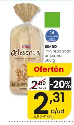 Eroski BIMBO Pan rebanada artesana oferta