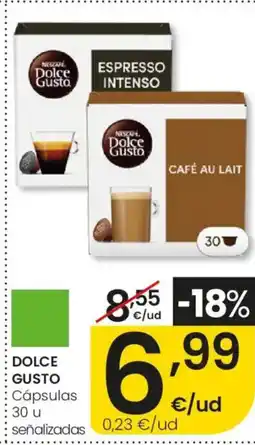 Eroski DOLCE GUSTO Cápsulas 30 u señalizadas oferta