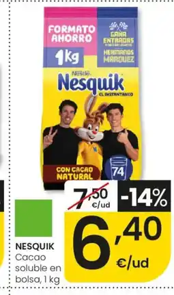 Eroski NESQUIK Cacao soluble en bolsa oferta