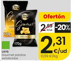 Eroski LAYS Gourmet patatas señalizadas oferta