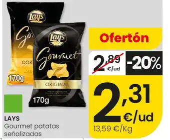Eroski LAYS Gourmet patatas señalizadas oferta