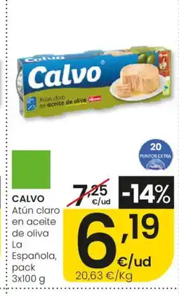Eroski CALVO Atún claro en aceite de oliva La Española oferta