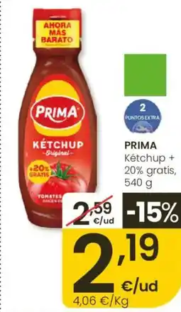 Eroski KÉTCHUP Kétchup + 20% gratis oferta
