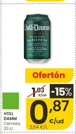 Eroski VOLL DAMM Cerveza oferta
