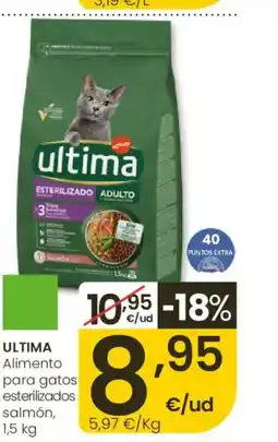Eroski ULTIMA Alimento para gatos esterilizados salmón oferta