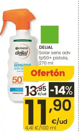 Eroski DELIAL Solar sens adv fp50+ pistola oferta