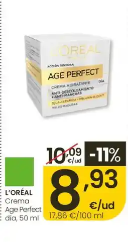 Eroski L'ORÉAL Crema Age Perfect día oferta