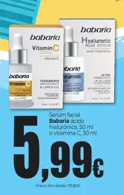 Unide Market BABARIA Serum facial ácido hialurónico,o vitamina C oferta