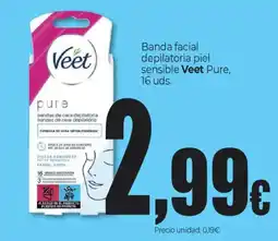 Unide Market VEET Banda facial depilatoria piel sensible Pure oferta