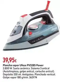 Cadena88 Ufesa - plancha vapor oferta