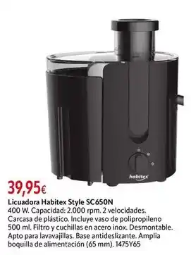 Habitex - licuadora style sc650n