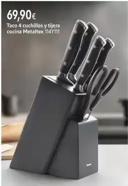 Cadena88 Metaltex - taco 4 cuchillos y tijera cocina metatex oferta