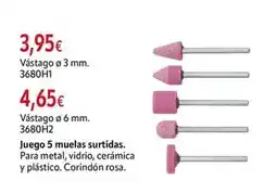 Cadena88 Juego 5 muelas surtidas. para metal, vidrio, ceramica y plástico. corincón rosa oferta