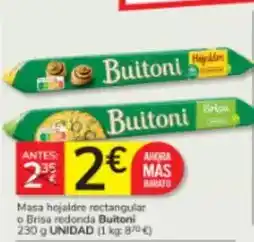 Consum Buitoni - masa hojaldre rectangular o brisa redonda oferta