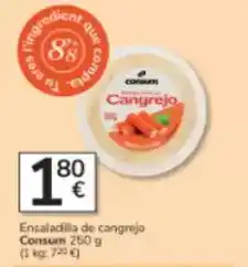 Consum Consum - ensaladilla de cangrejo oferta