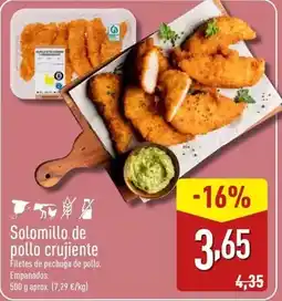 ALDI Solomillo de pollo crujiente oferta