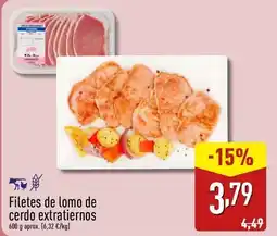 ALDI Filetes de lomo de cerdo extratiernos oferta