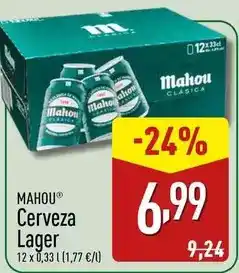 ALDI Mahou - cerveza lager oferta
