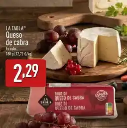 ALDI La tabla - queso de cabra oferta