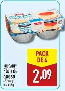 ALDI Milsani - flan de queso oferta