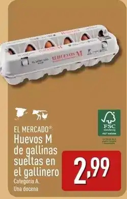 ALDI Huevos m de gallinas sueltas en el gallinero oferta
