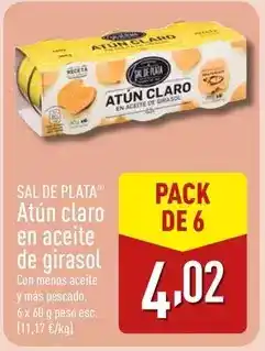 ALDI Sal de plata - atun claro en aceite de girasol oferta