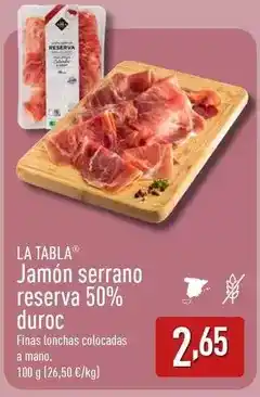 ALDI Serrano - jamón reserva 50% duroc oferta