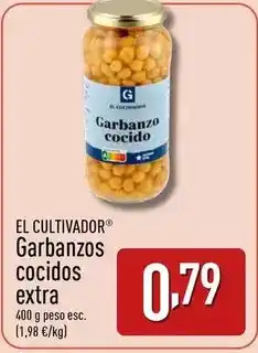 ALDI El cultivador - garbanzos cocidos extra oferta