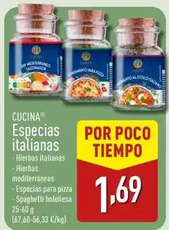 ALDI La cuina - especias para pizza oferta