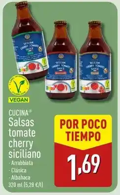 ALDI La cuina - salsas tomate cherry siciliano oferta