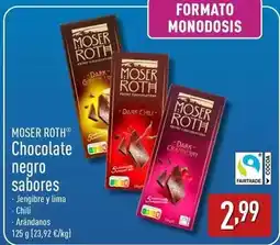 ALDI Moser roth - chocolate negro sabores oferta