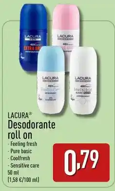 ALDI Lacura - desodorante roll on oferta