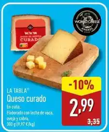 ALDI Gold - queso curado oferta