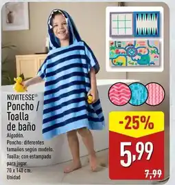 ALDI Novitesse - poncho / toalla de bano oferta