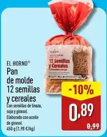 ALDI Horno de oro - pan de molde 12 semillas y cereales oferta