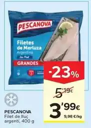 Caprabo Pescanova - filet de lluç argenti oferta
