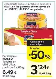 Caprabo Massó - tonyina en oli d oliva oferta