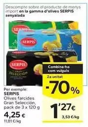 Caprabo Serpis - olives farcides gran seleccion oferta