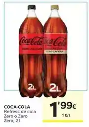 Caprabo Coca-cola - refresc de cola zero o zero zero oferta