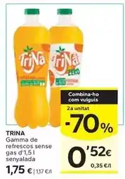 Caprabo Trina - gamma de refrescos sense gas oferta
