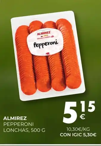 CashDiplo ALMIREZ Pepperoni lonchas oferta