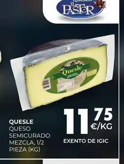 CashDiplo QUESLE Quesle queso semicurado mezcla, 1/2 pieza oferta