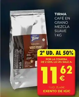 CashDiplo TIRMA Cafe in grano mezcla suave oferta