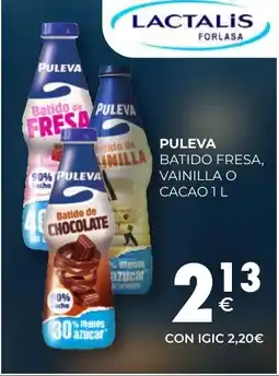 CashDiplo PULEVA Batido fresa vainilla o cacao oferta