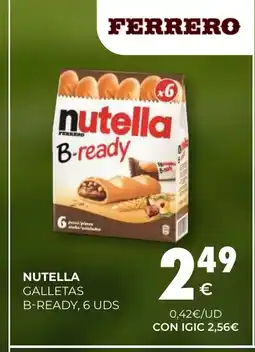 CashDiplo NUTELLA Galletas b-ready, 6 uds oferta