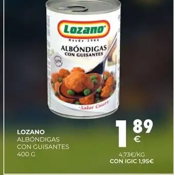 CashDiplo LOZANO Albóndigas con guisantes oferta