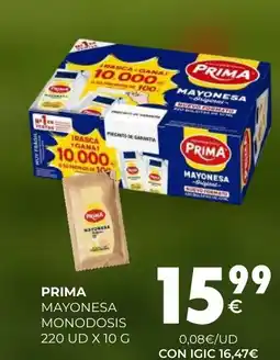 CashDiplo PRIMA Mayonesa monodosis oferta