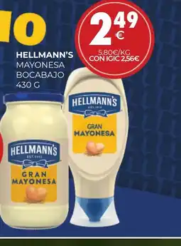 CashDiplo HELLMANN'S Mayonesa bocabajo oferta